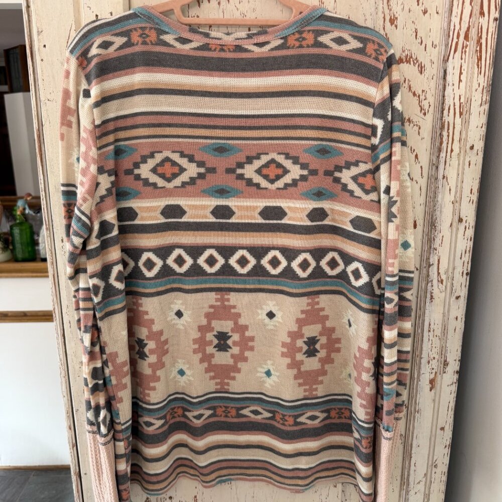 Bibi Aztec Pattern Thumbhole Top - image 3